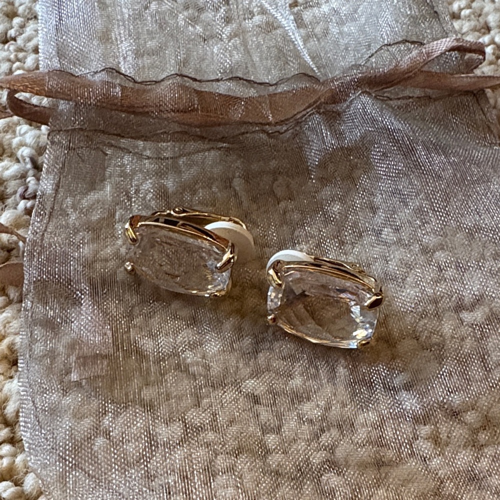 Swarovski Gold-Tone Clear Crystal Clip-On Earrings